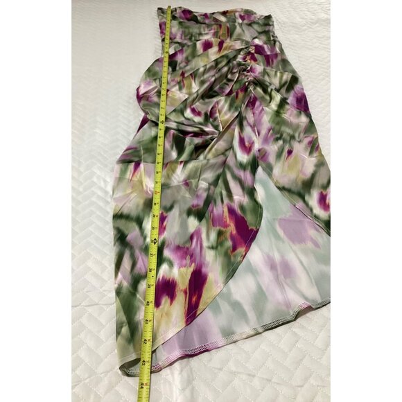 Cider Womens Asymmetrical Ruched Floral Dress Size Small Summer100% Polyester - Picture 6 of 8